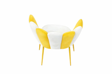 Stripe Chair Yellow and off White