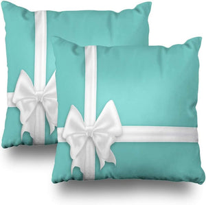 Gift Box Blue Pillow 18"X18"