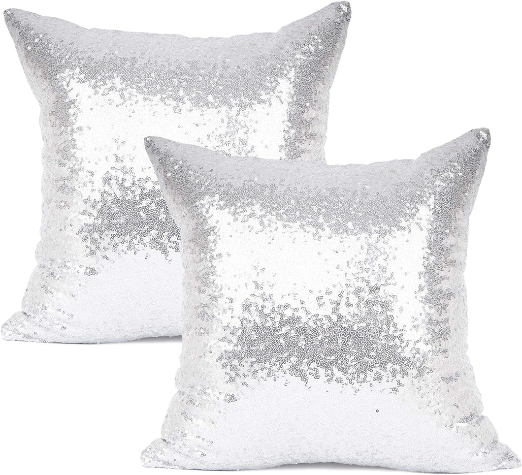 Silver Sequin Pillow 18