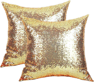 Gold Sequin Pillow 18"X18"