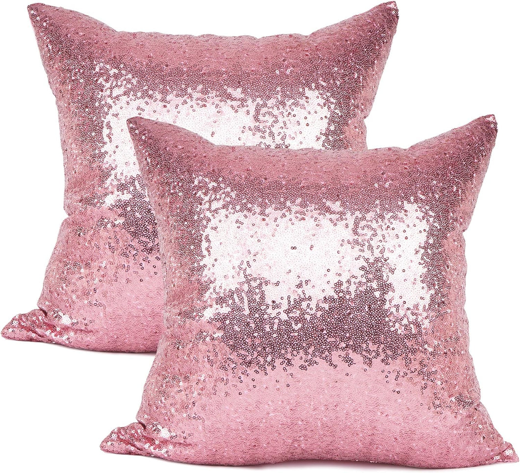 Pink Sequin Pillow set 18
