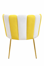 Stripe Chair Yellow and off White