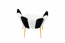 Stripe Chair Black and off White