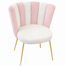 Stripe Chair Pink and off White