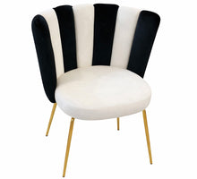 Stripe Chair Black and off White