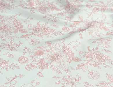 French Toile Pink Linen  $1.50-