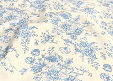 French Toile Light Blue Linen  $1.50-