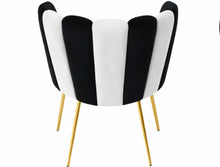 Stripe Chair Black and off White