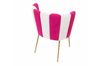 Stripe Chair Fuschia and Off White