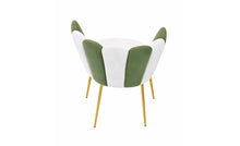 Stripe Chair Olive Green and Off White