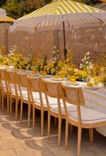 Cabana Stripe Yellow and White Linen  1.50-
