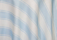 Cabana Stripe Blue and White Linen  1.50-