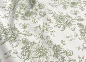 French Toile Sage Linen  $1.50-