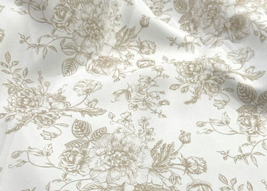 French Toile Taupe Linen  $1.50-