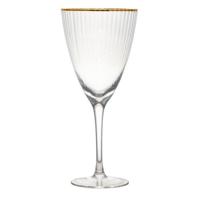 Gold Rim Wine Glass