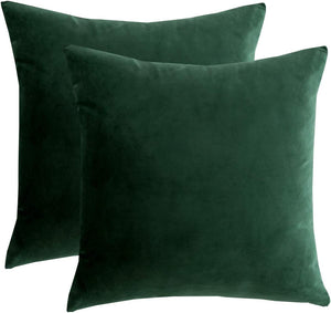 Hunter Green Velvet Pillow 18"X18"