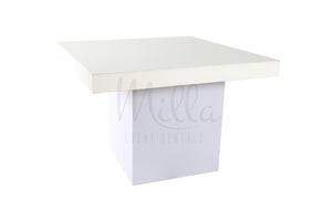 Alexa White Table 4x4 White Box Bottom
