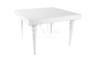 Alexa White Table 4x4 White Legs