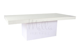 Alexa White Table 4x8 White Box Bottom