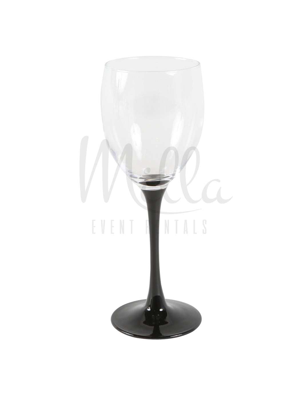 Black Stem Wine Glass