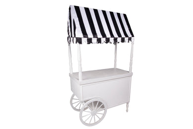 Black and White Stripe Cart
