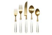 Clear and Gold Flatware
