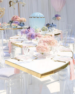 Dubai Gold and White table 11'