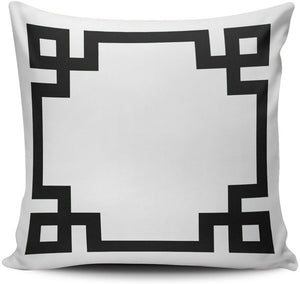 White and Black Pillow 18"X18"