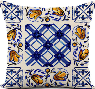 Italian Majolica Tile#2 Pillow 18
