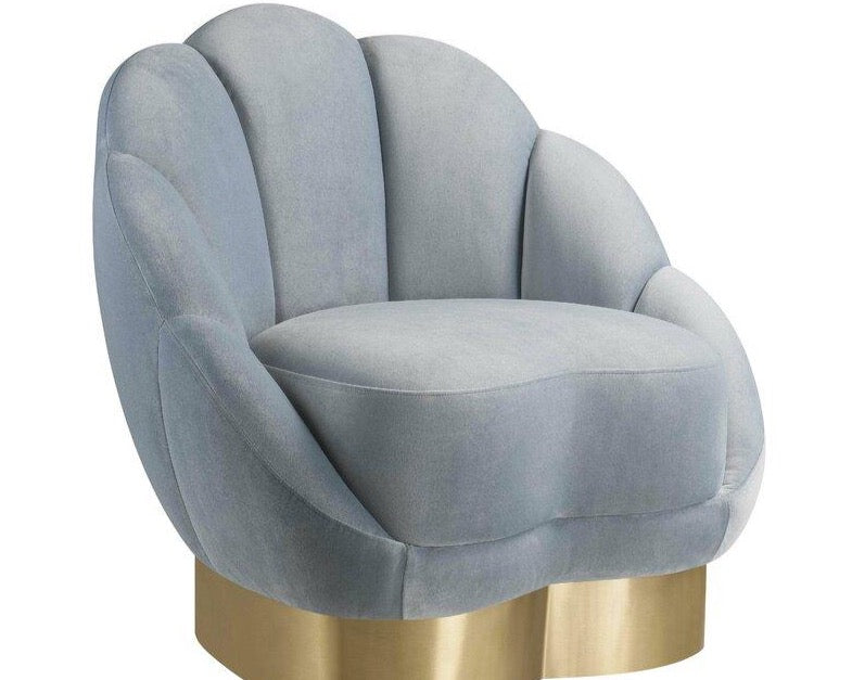 Leona Accent Chair- Light Blue