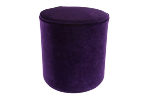 Dark Purple Velvet Ottoman