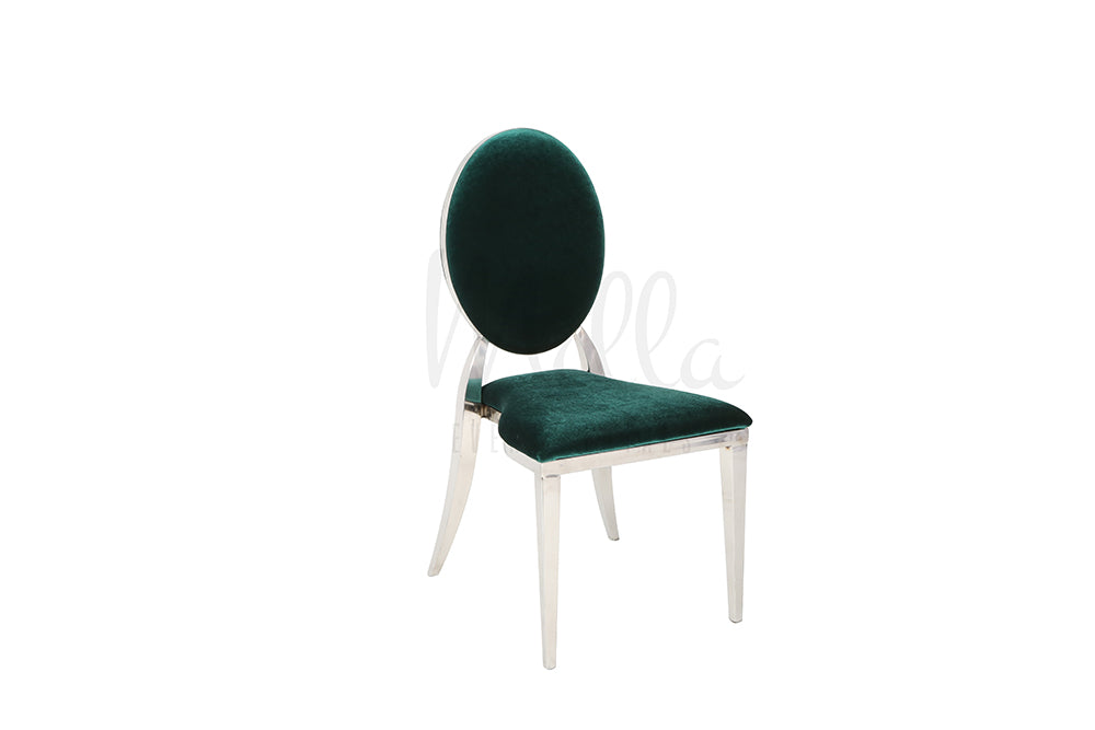 Emerald Green/Silver Washington Chair