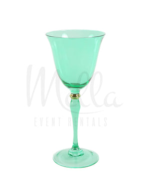 Green Stella Wine Glass