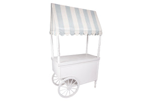 Blue and White Stripe Cart
