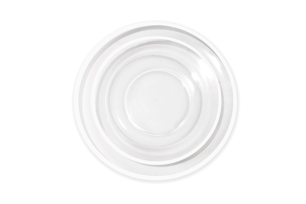 White Rim Clear Plate